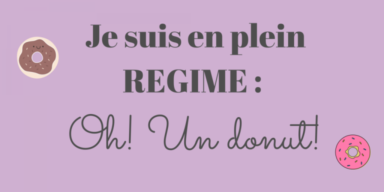 On est toutes en plein régime. Oh, un donut!