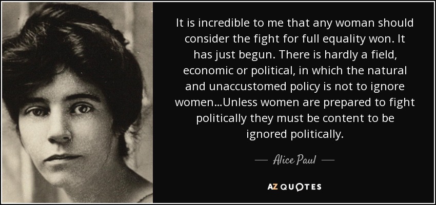 Femmes Inoubliables #1 : Alice Paul, la suffragette. - Imparfaites