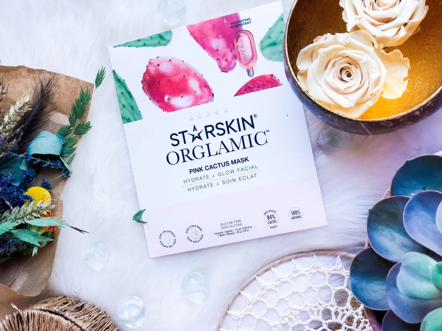 STARSKIN Orglamic Pink Cactus Lippenpflege – 2-in-1 Peeling & Maske Mit Mandelsäure | Für Weiche, Glatte Lippen