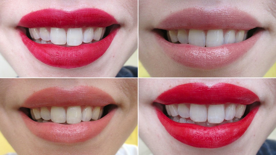 effet du rouge à lèvres sur la couleur des dents